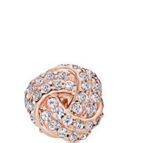 Pandora Rose Sparkling Love Knot Stud Earrings - Picture 2 of 6